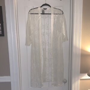 Express Cream Lace Cardigan